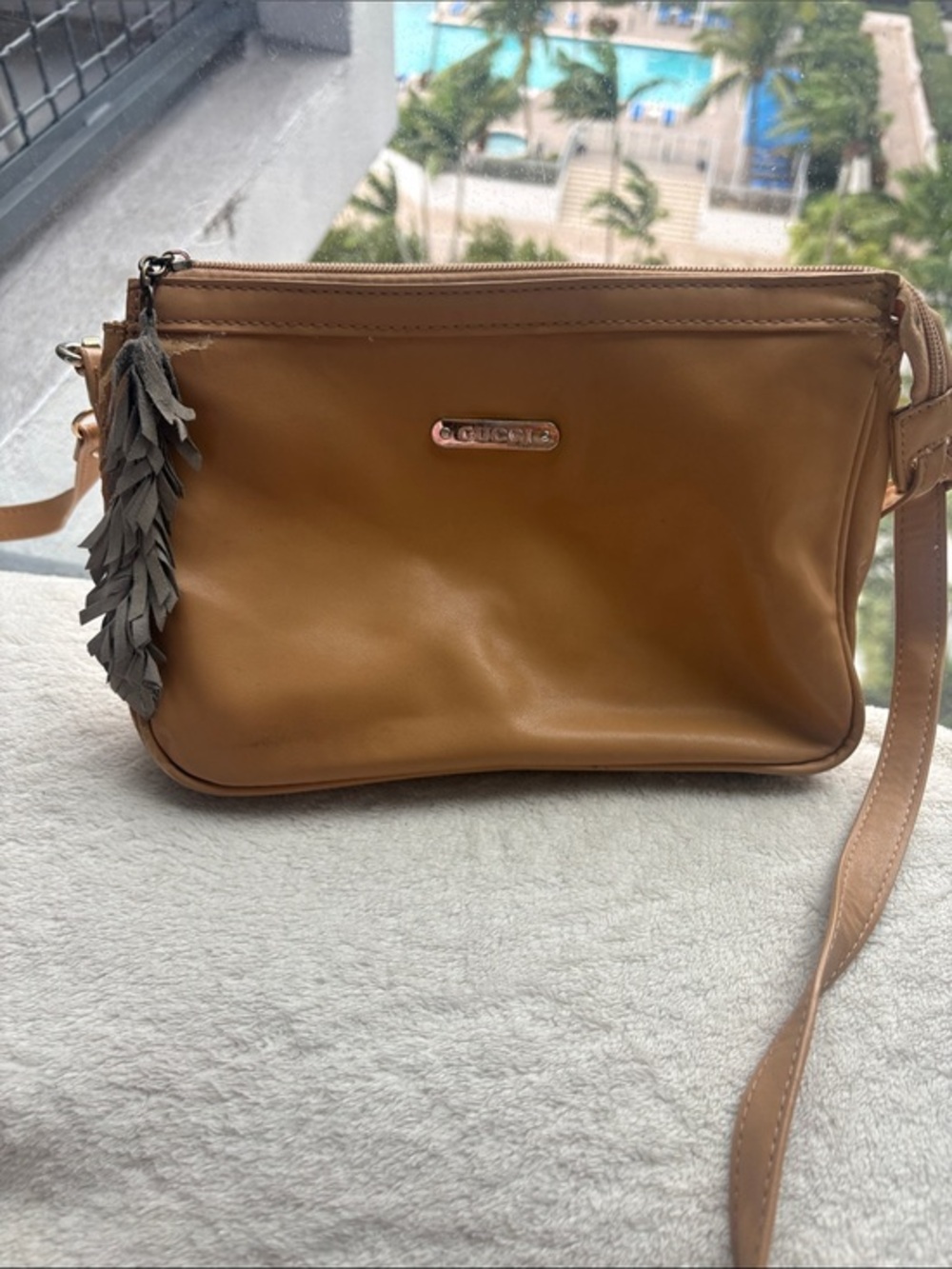 Crossbody Bag with Tassel Detail 10x7